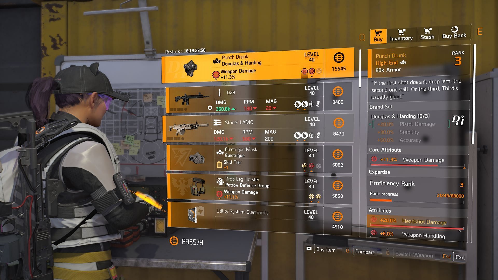 The Division 2 vendor found at the Castle Settlement (Image via Sportskeeda Gaming || Ubisoft)